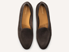 Sagan Rubber Loafers in Lusitanias Dark Brown Asteria Suede