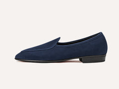 Sagan Rubber Loafers in Midnight Navy Asteria Suede