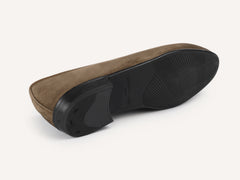 Sagan Rubber Loafers in Olivine Green Asteria Suede