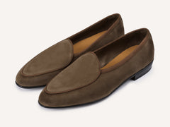 Sagan Rubber Loafers in Olivine Green Asteria Suede