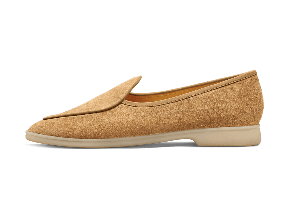 Stride Loafers in Clay Glove Suede Natural Sole