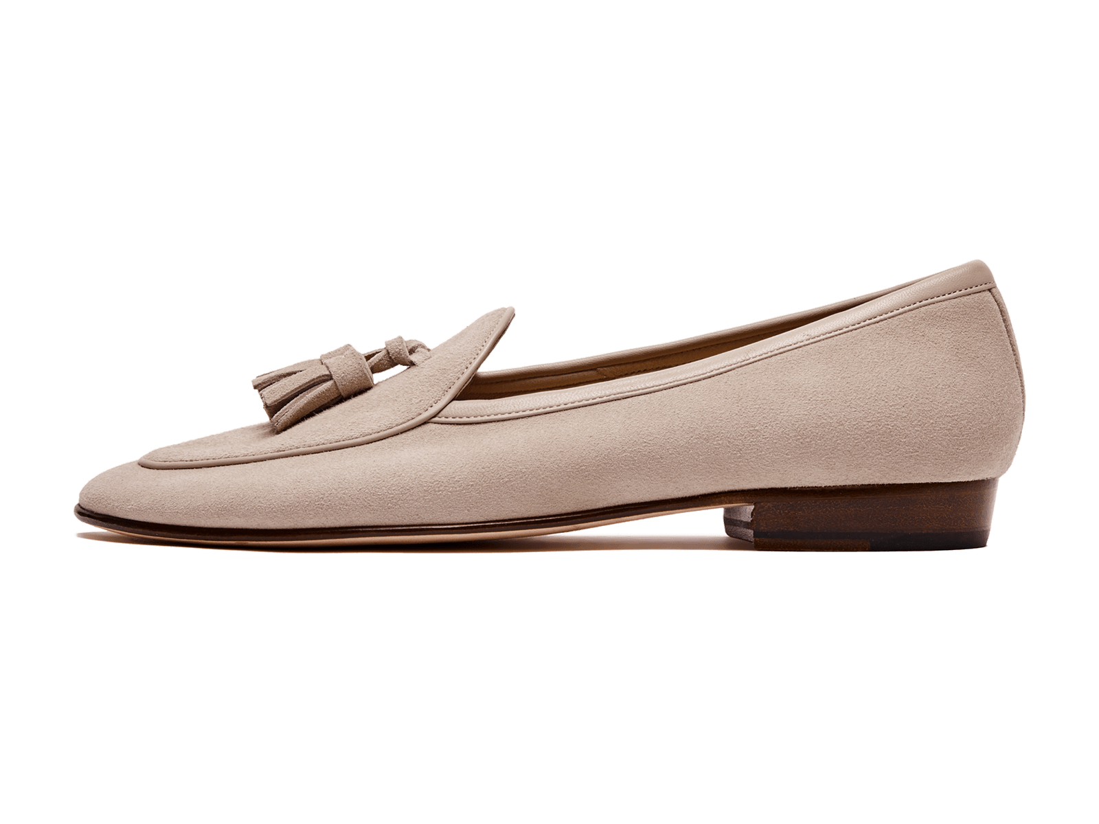 Sagan Classic Tassel Loafers in Albâtre Asteria Suede