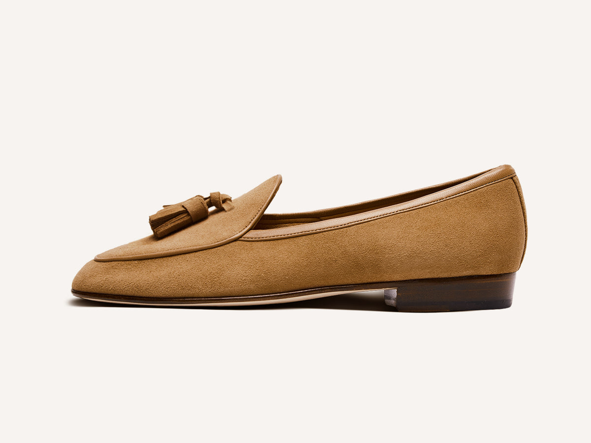 Sagan Classic Tassel Loafers in Alezan Asteria Suede