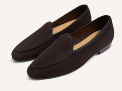Sagan Classic Loafers in Lusitanias Dark Brown Asteria Suede