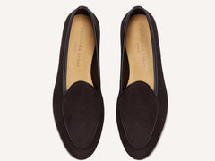 Sagan Classic Loafers in Lusitanias Dark Brown Asteria Suede