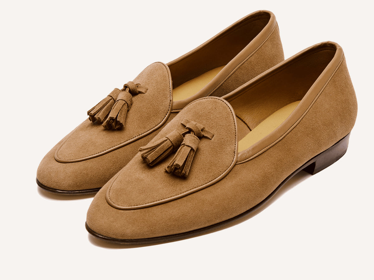 Sagan Classic Tassel Loafers in Alezan Asteria Suede