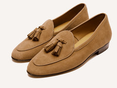 Sagan Classic Tassel Loafers in Alezan Asteria Suede