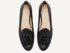 Sagan Classic Tassel Loafers in Black Nappa