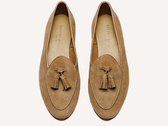 Sagan Classic Tassel Loafers in Sahara Asteria Suede