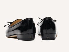 Sagan String Loafers in Black Soft Patent