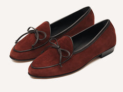 Sagan String Loafers in Macassar Brown Suede