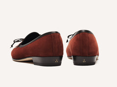 Sagan String Loafers in Macassar Brown Suede