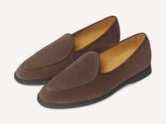 Stride Loafers in Deep Taupe Glove Suede Dark Sole