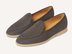 Stride Loafers in Fiji Grey Merlinen with Natural Sole