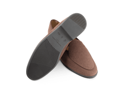 Stride Loafers in Deep Taupe Glove Suede Dark Sole