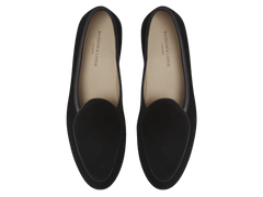 Stride Loafers in Black Glove Suede Natural Sole