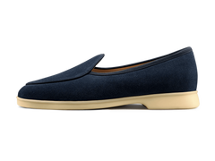 Stride Loafers in Midnight Navy Glove Suede Natural Sole