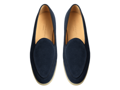 Stride Loafers in Midnight Navy Glove Suede Natural Sole