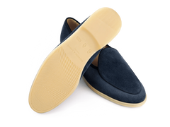 Stride Loafers in Midnight Navy Glove Suede Natural Sole