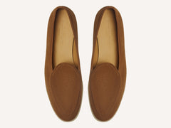 Stride Loafers in Cork Brown Glove Suede with Natural Sole