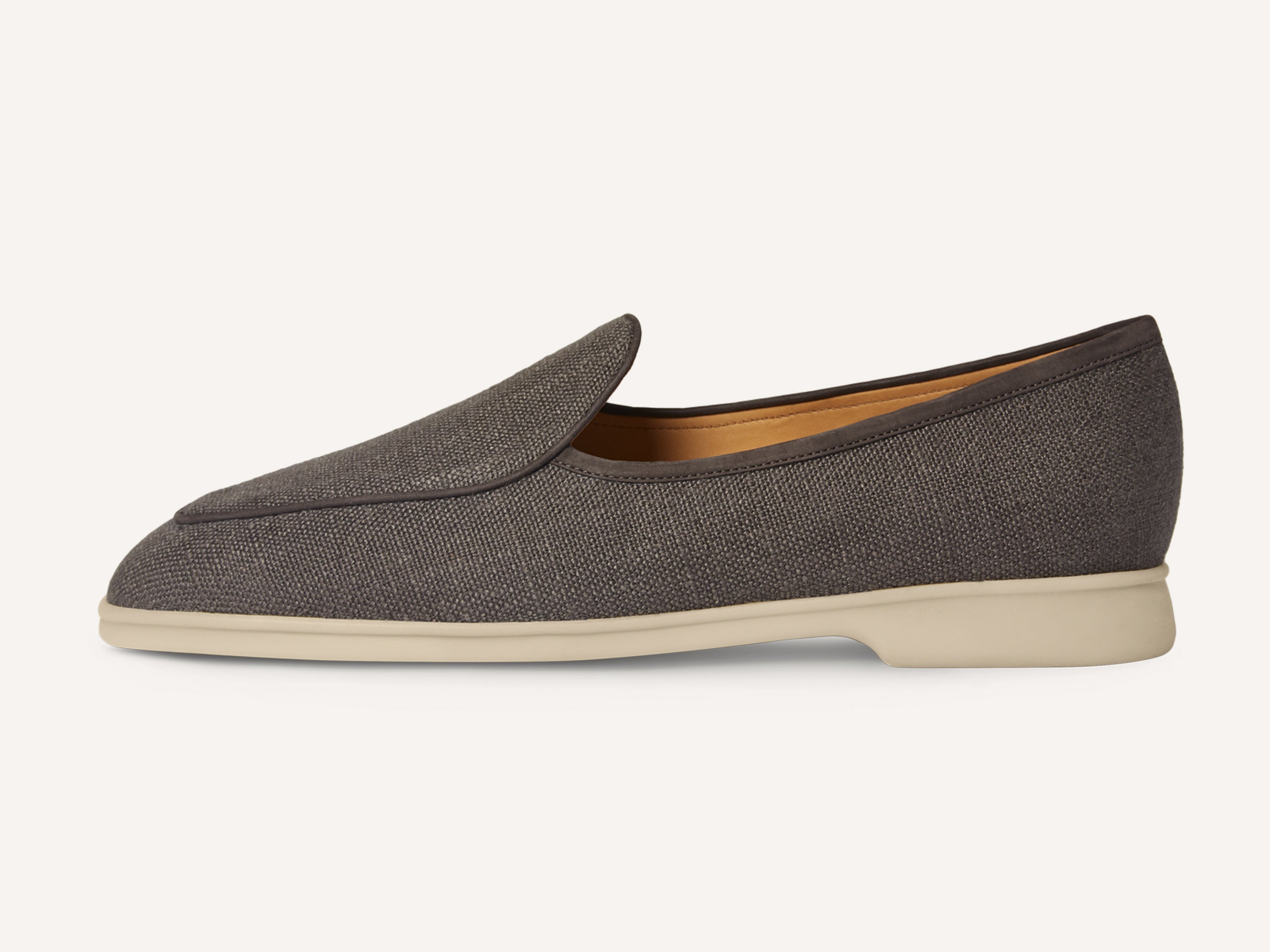 Stride Loafers in Fiji Grey Merlinen with Natural Sole