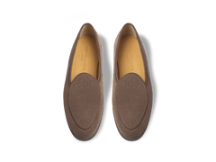 Stride Loafers in Deep Taupe Glove Suede Dark Sole