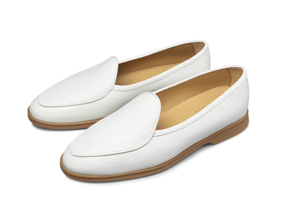 Stride Loafers in Blanc Casse Deerskin Caramel Sole