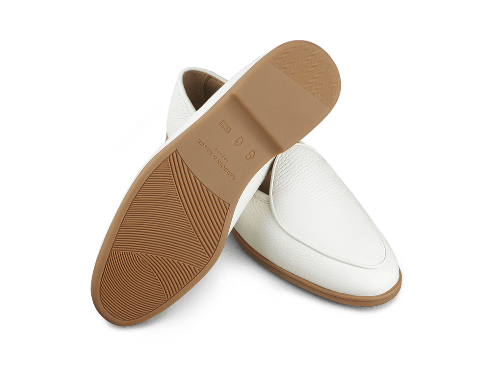 Stride Loafers in Blanc Casse Deerskin Caramel Sole