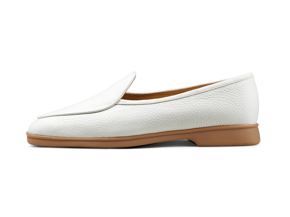 Stride Loafers in Blanc Casse Deerskin Caramel Sole