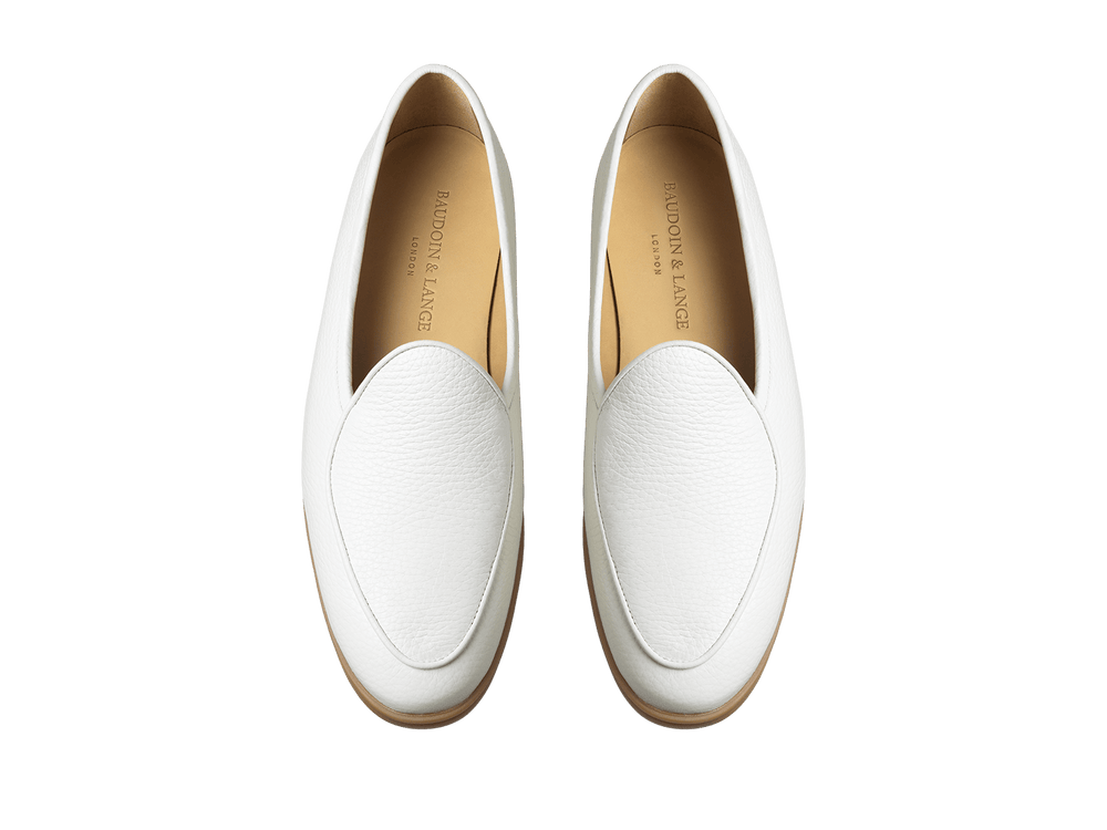 Stride Loafers in Blanc Casse Deerskin Caramel Sole