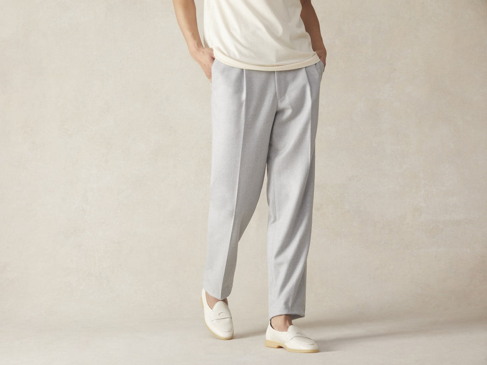 Stride Penny Loafers in Blanc Casse Moorland Calf with Natural Sole