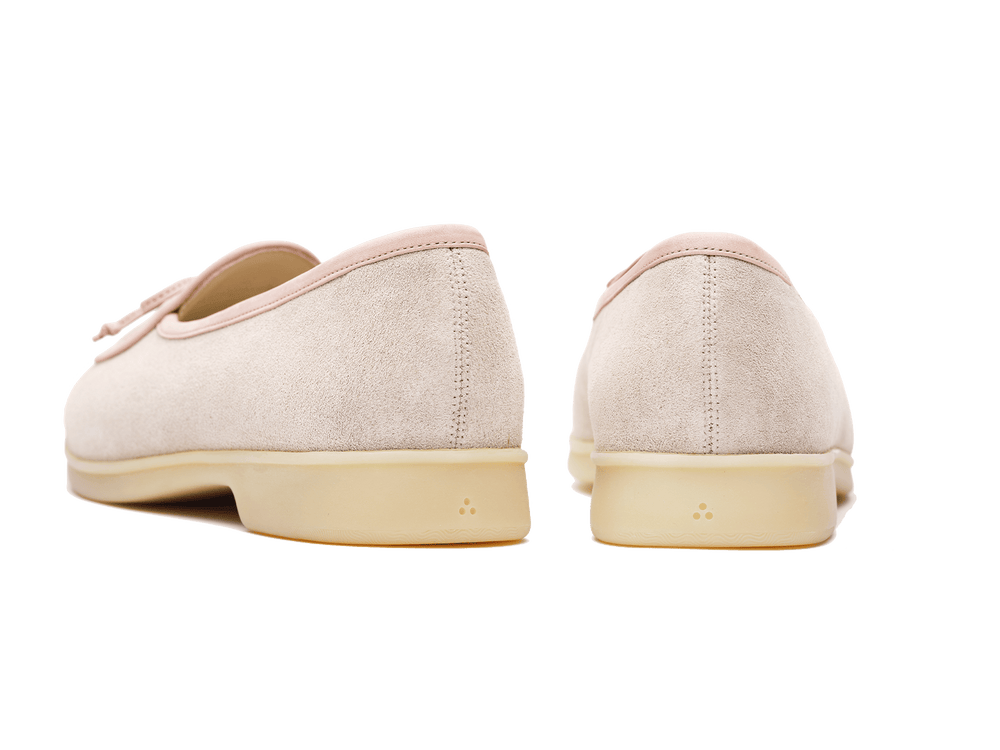 Stride String Loafers in Argile Nude Suede Natural Sole