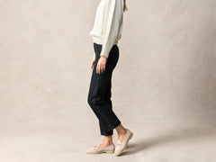 Stride String Loafers in Argile Nude Suede Natural Sole