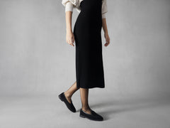 Stride Loafers in Black Glove Suede Dark Sole
