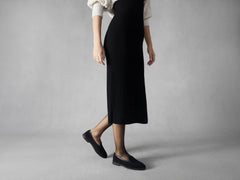 Stride Loafers in Black Glove Suede Dark Sole