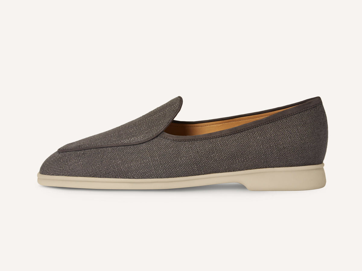 Stride Loafers in Fiji Grey Merlinen with Natural Sole
