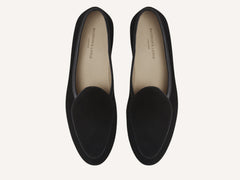 Stride Loafers in Black Glove Suede Natural Sole