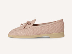Stride String Loafers in Angel Powder Raffia with Natural Sole
