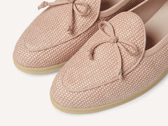 Stride String Loafers in Angel Powder Raffia with Natural Sole