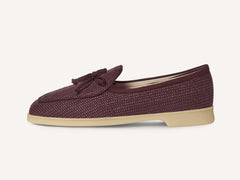 Stride String Loafers in Mauveine Purple Raffia with Natural Sole