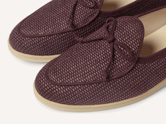 Stride String Loafers in Mauveine Purple Raffia with Natural Sole