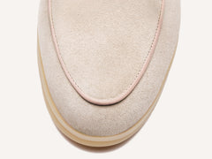 Stride Loafers in Argile Nude Suede Natural Sole