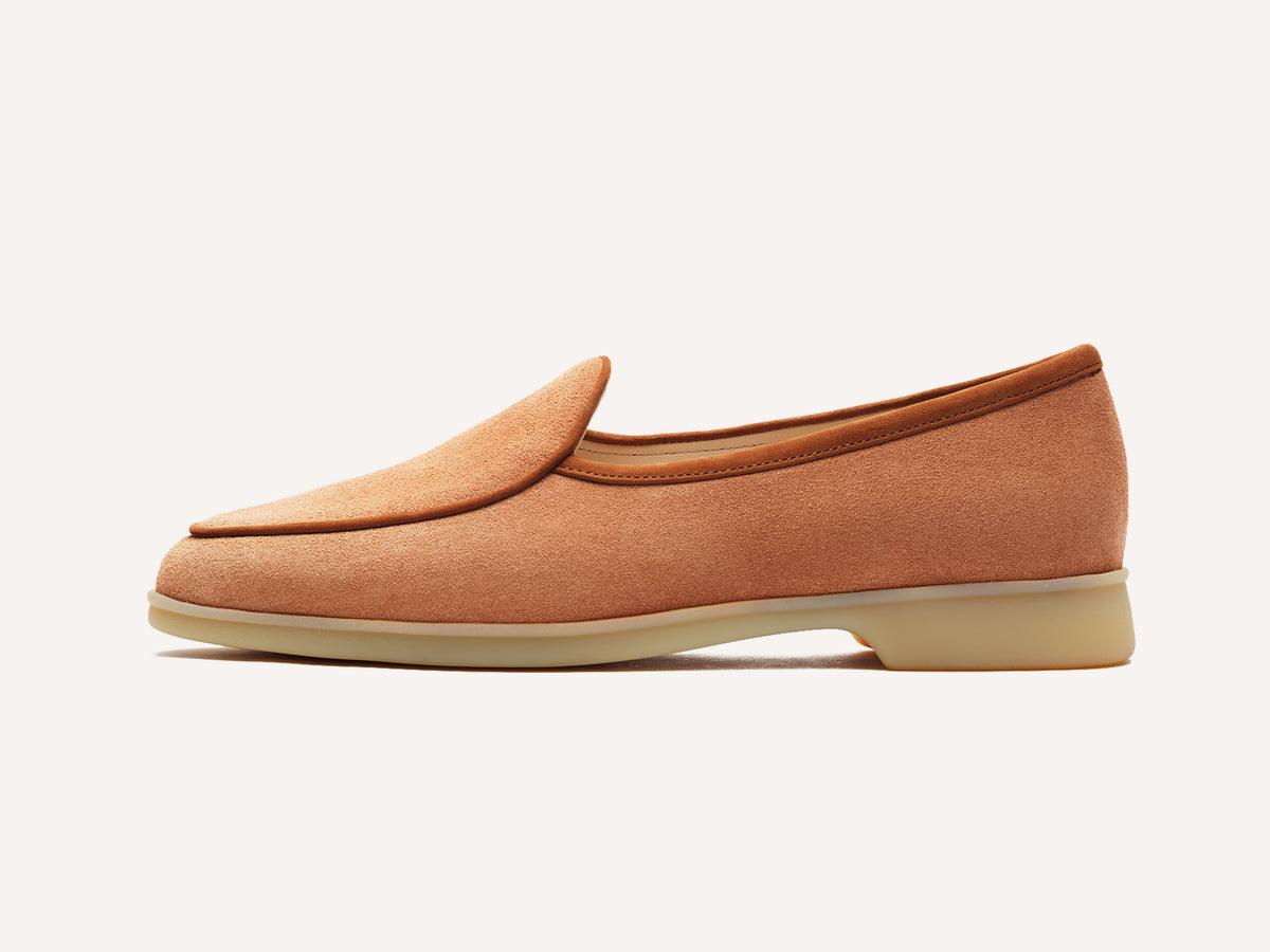 Stride Loafers in Casaque Glove Suede Natural Sole