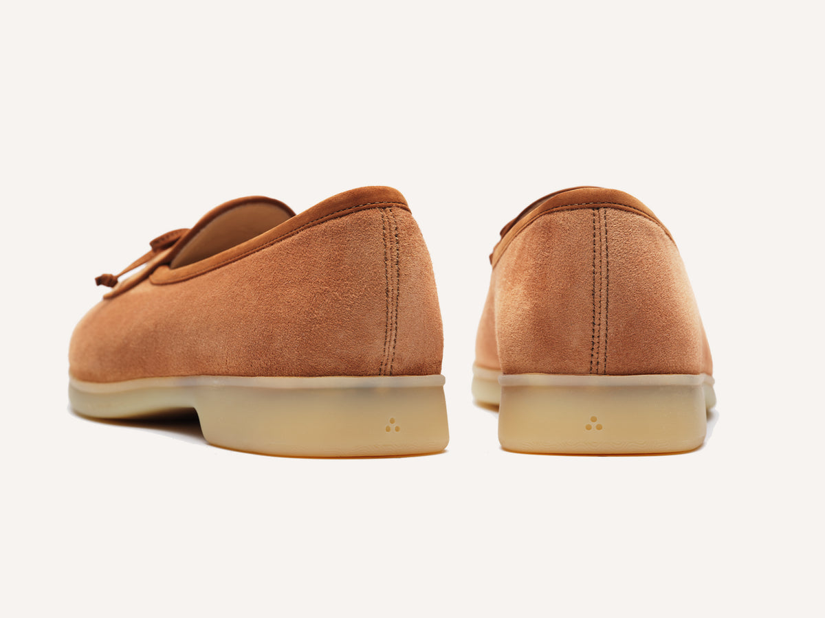 Stride String Loafers in Casaque Suede Natural Sole