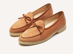 Stride String Loafers in Casaque Suede Natural Sole