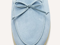 Stride String Loafers in Paraiba Blue Suede Natural Sole