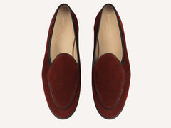 Stride Loafers in Macassar Brown Glove Suede with Dark Sole
