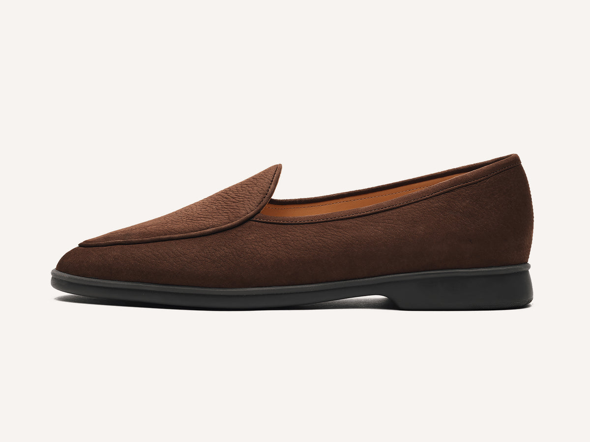 Stride Loafers in Ebony Brown Shield Nubuck