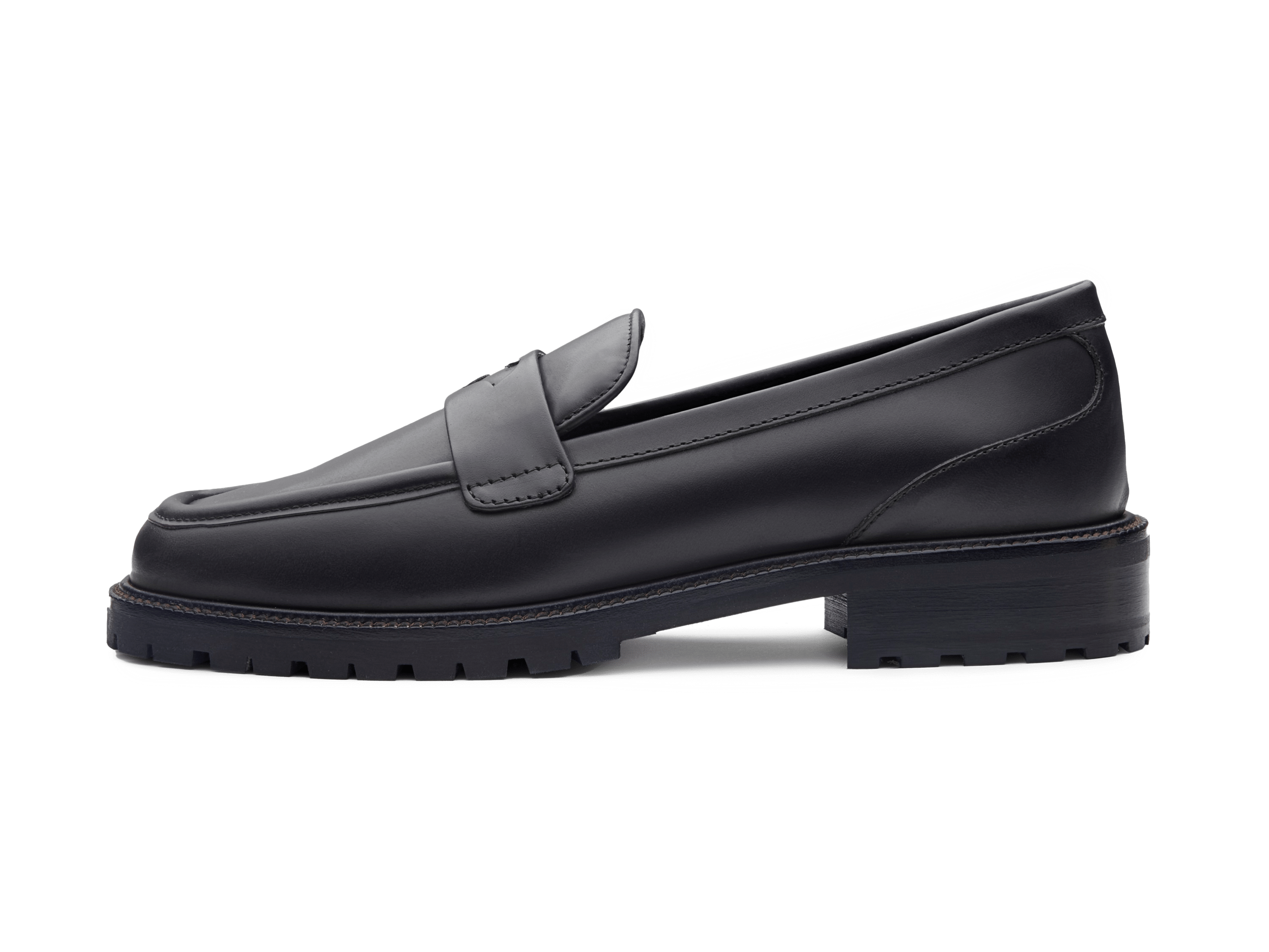 Black top penny loafers