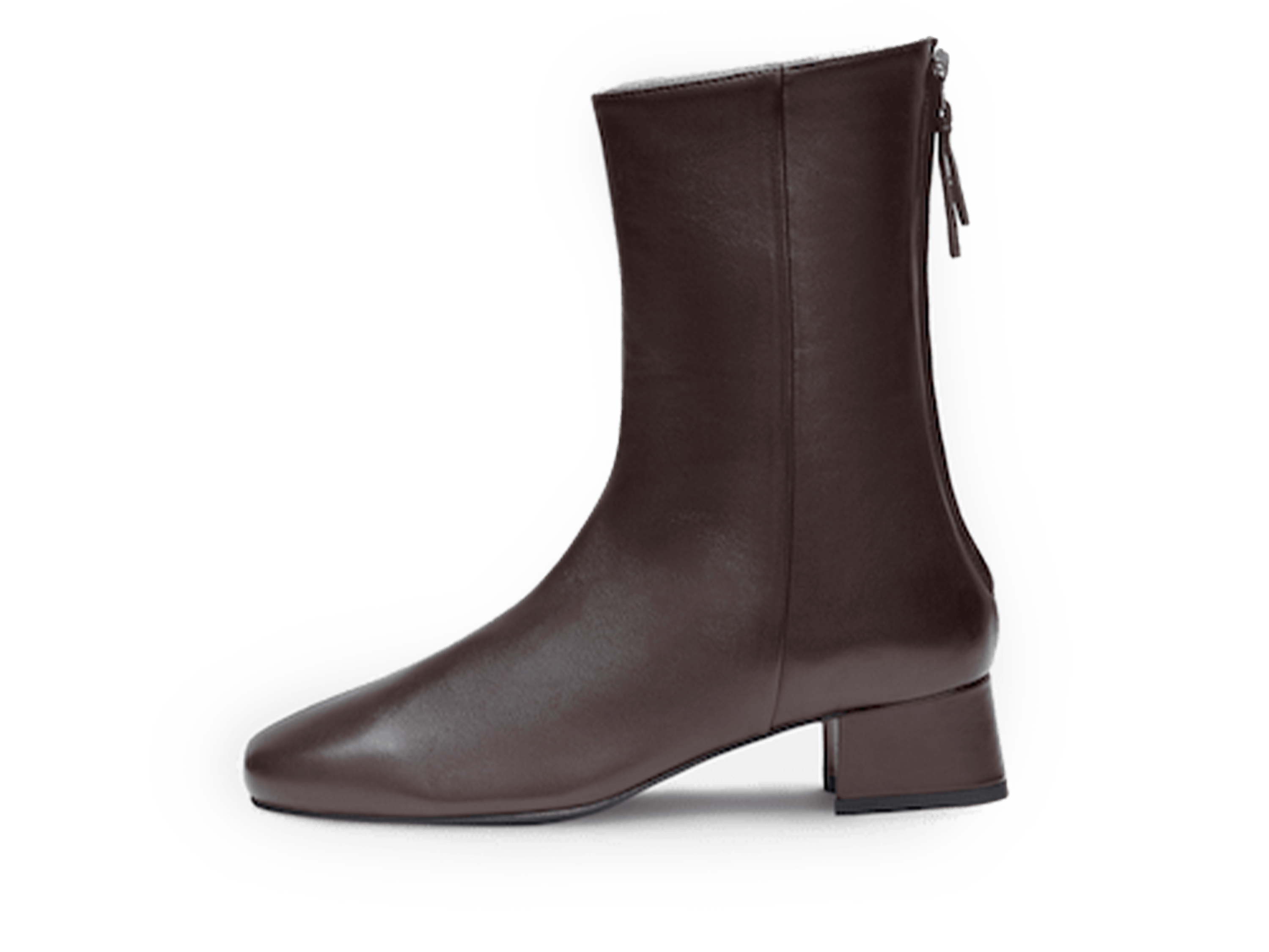 Debbie High Boots in Peppercorn Nappa Baudoin Lange